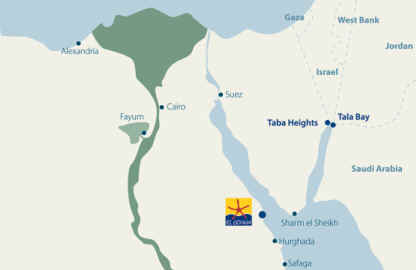 Plan egypt and El Gouna location 